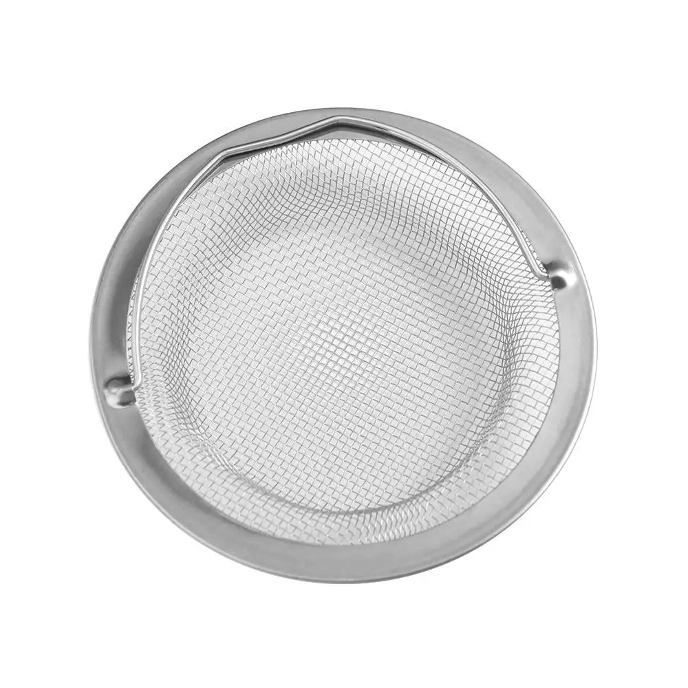 Hair Filter Durable Sink Strainer Mesh Round Convenient Drain Stopper Filter Silver with Handle Hair Catcher Kitchen