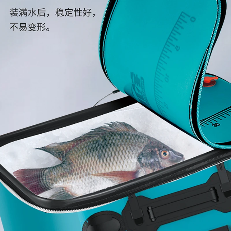 Multi-functional fishing bucket, thickened EVA fish bucket, foldable ultra-light bucket, portable