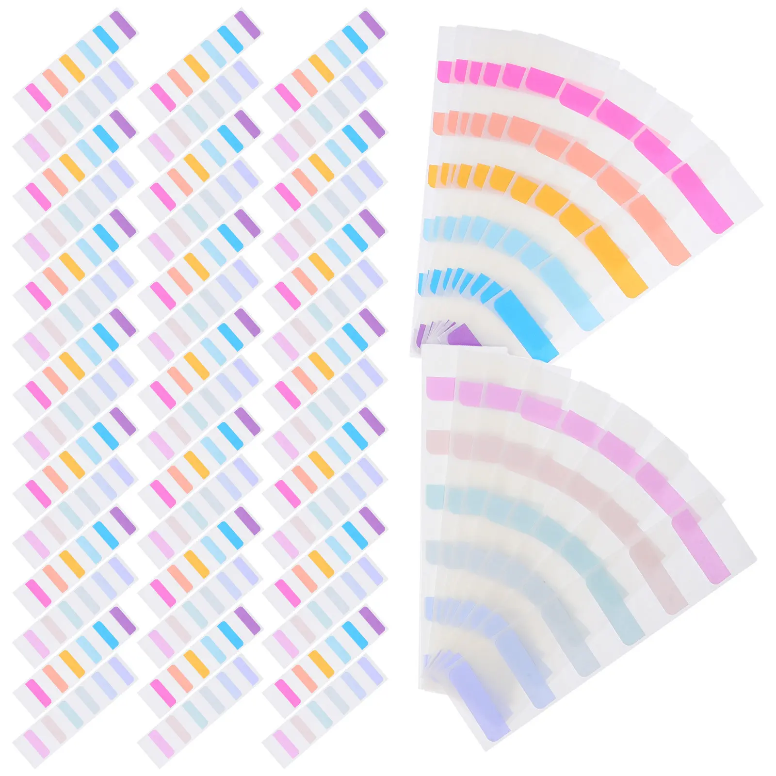 600Pcs Writable Adhesive Colorful Index Tabs Sticky Page Markers Book Tabs for Note Taking Document Organization