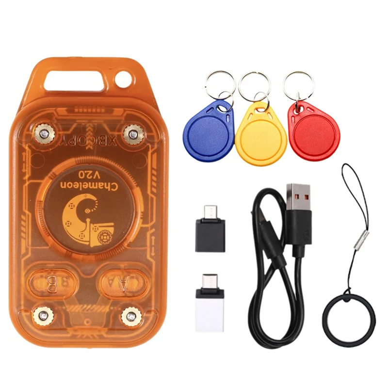 【ELEVATE LIFE】Chameleon V2.0 RFID Smart Chip Duplicator Chameleon Ultra Reader Emulator+3XUID Keychain 125K 13.56Mhz NFC Card De