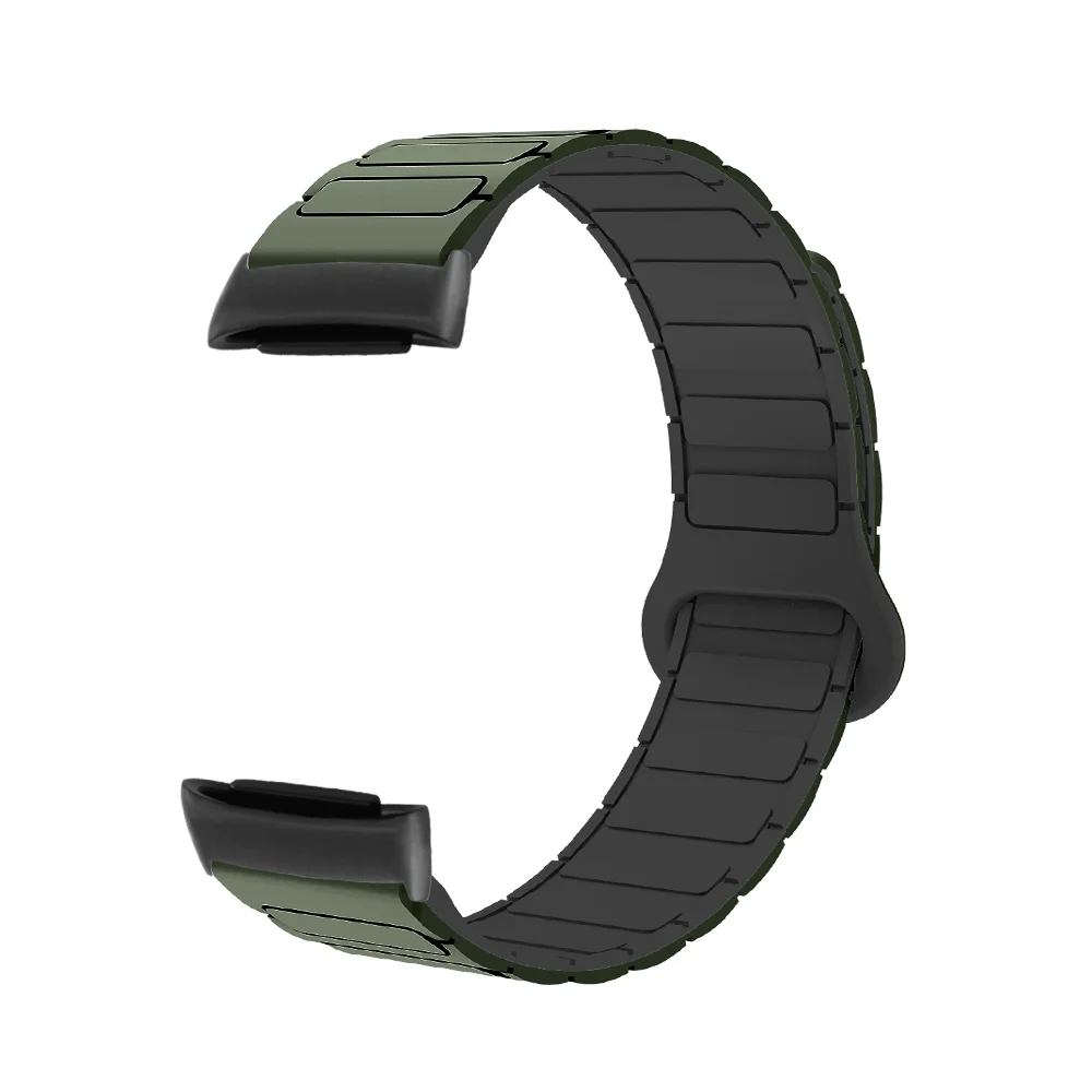 

18mm Magnetic Loop Strap For Fitbit Charge 3 4 5 Armor Style Quick Release Waterproof Silicone Watch Band Man Woman Bracelet