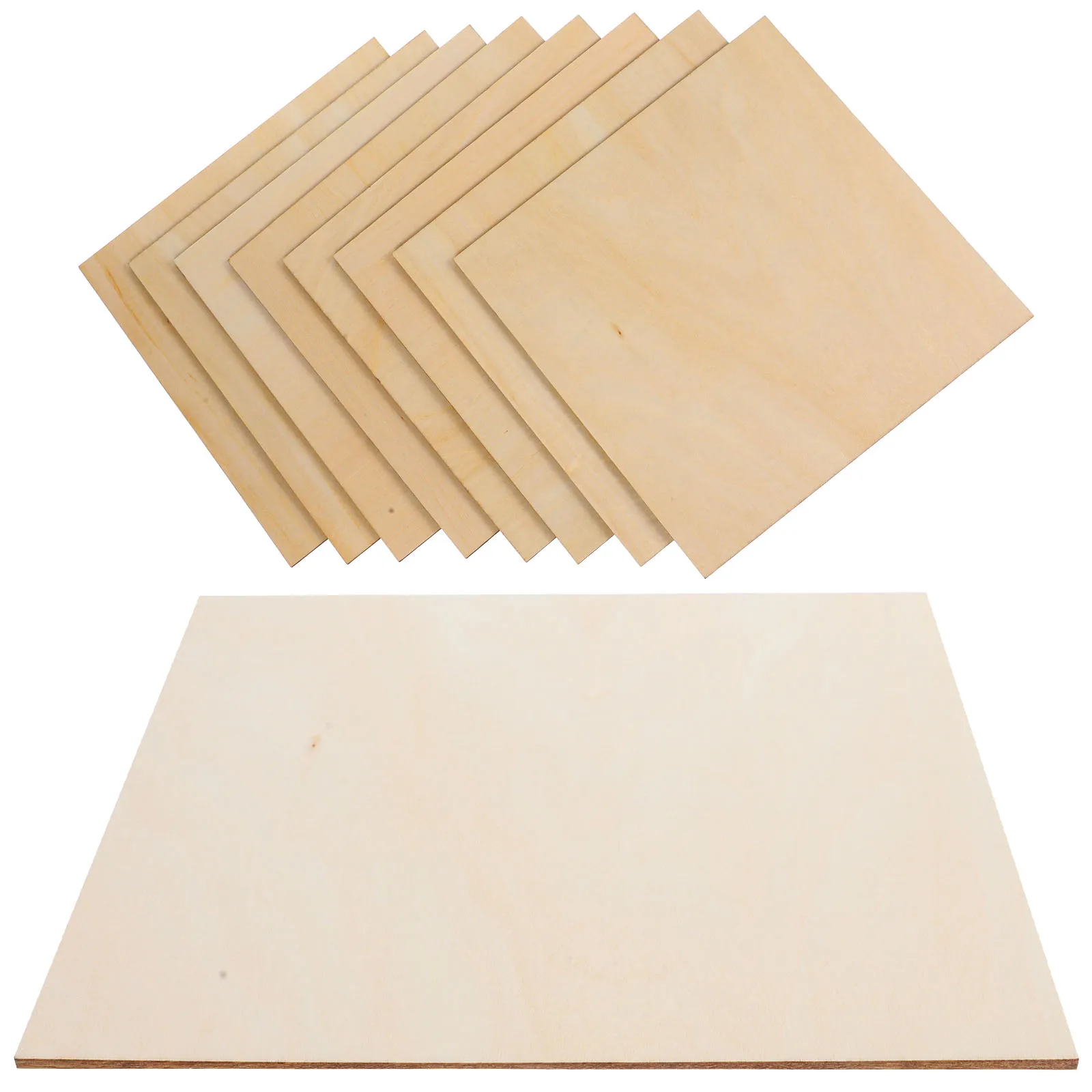 

8pcs Unfinished Wooden Painting Crafts Blank Graffiti Diy Embellishments Decorative Cutouts Ornament Tags For Party Supplies