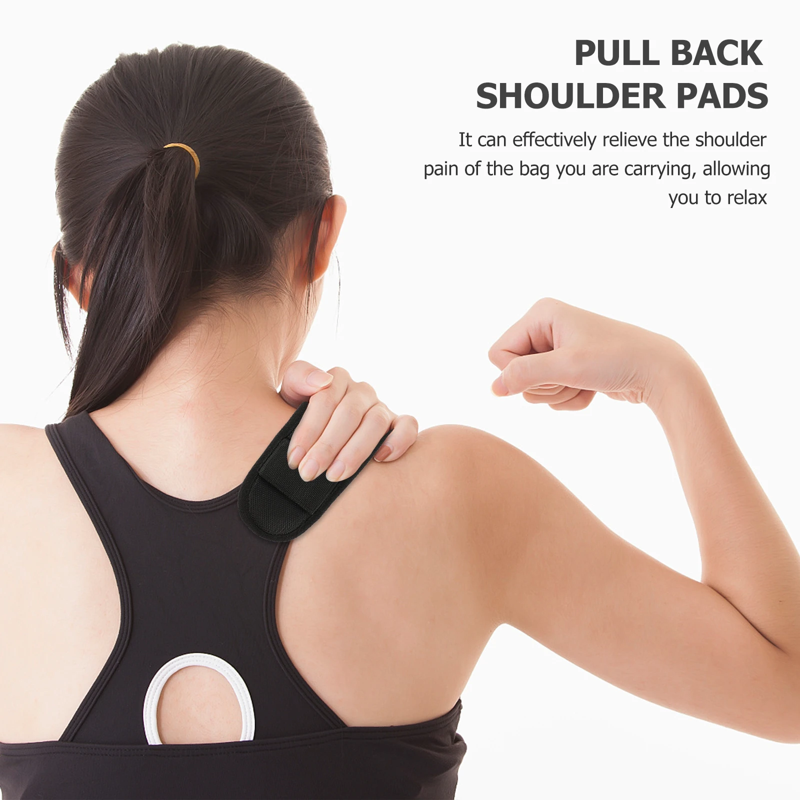 

Removable Shoulder Pad for Bag Strap 3.5 5cm Thick Cushion Reduces Pain Comfortable Backpack Camera Laptop Guitar Straps Black