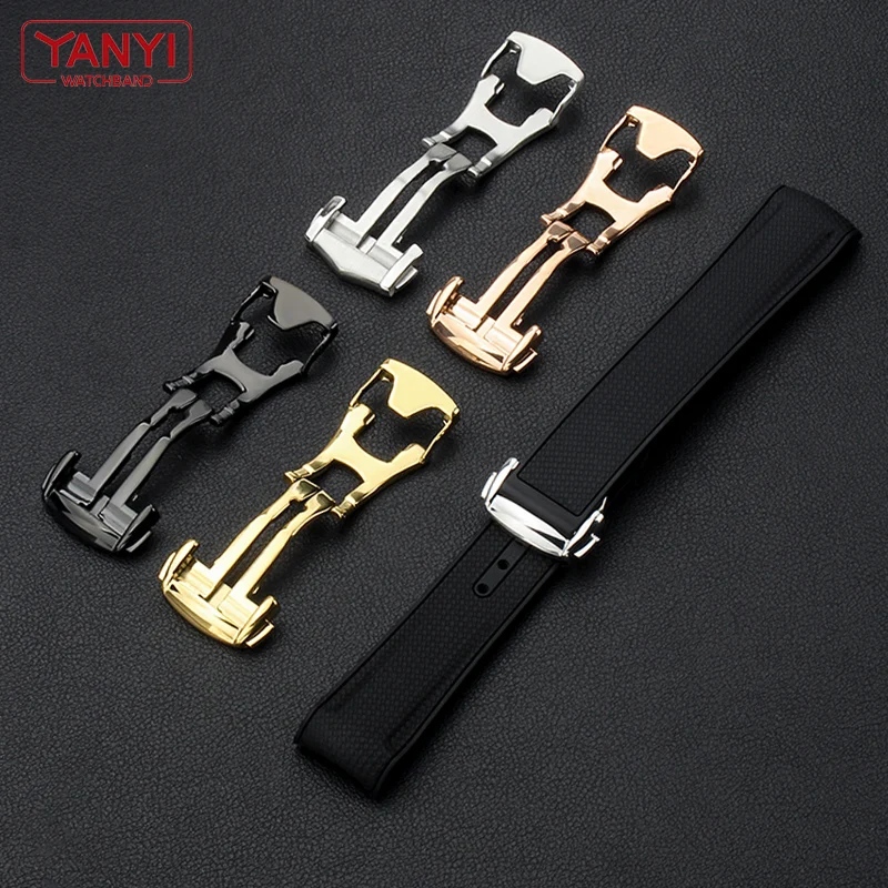 Stainless Steel Watch Band Buckle For omega Watch Strap Fold Clasp Use on Leather or Rubber Watchband 18mm 20mm watches bottom