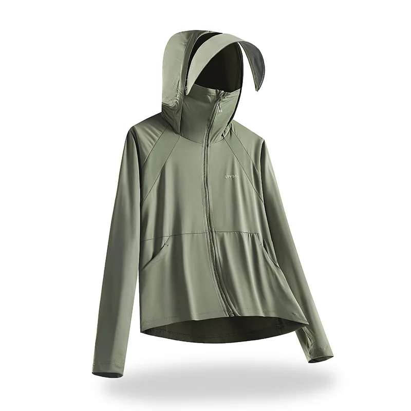 2026 Black Rubber Brim Sun Protection Clothing for Women Large Brim Anti UV Ice Silk Sun Protection Clothing Outdoor Skin Clothi
