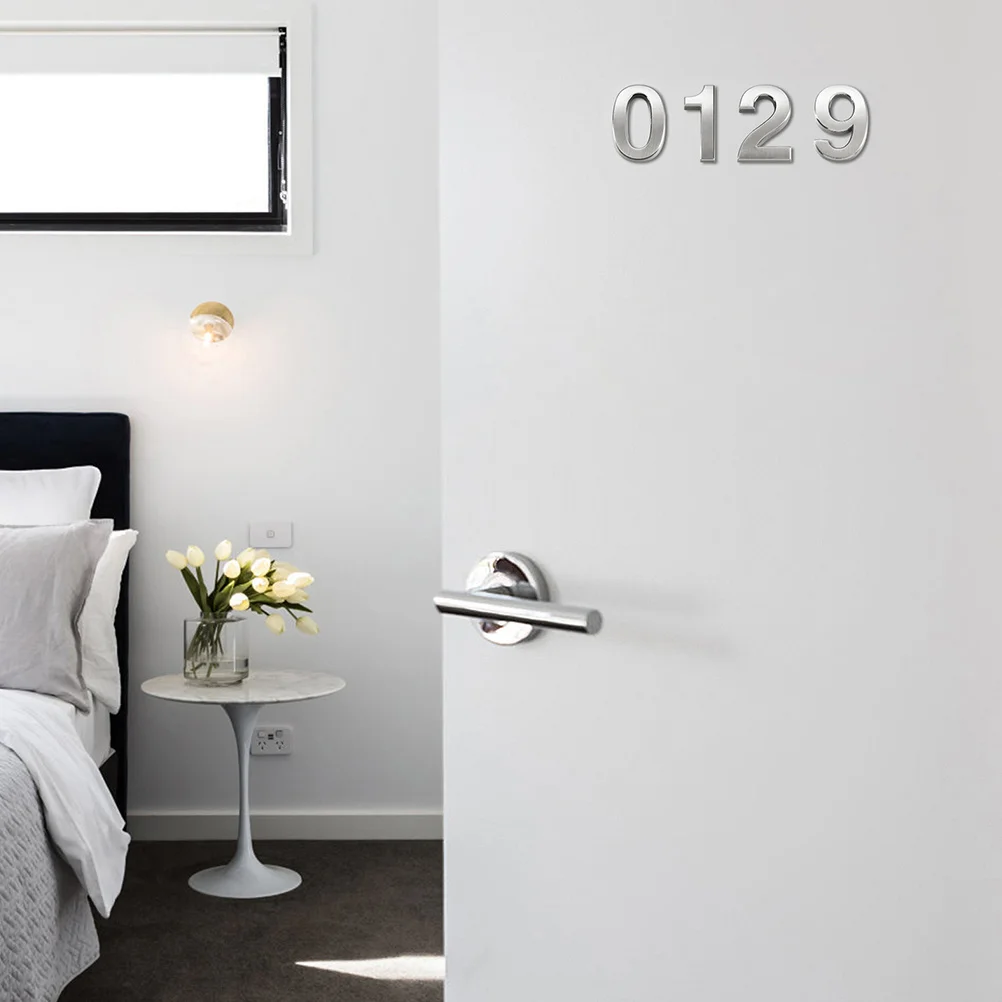 20 قطعة أرقام الأبواب الرقمية ثلاثية الأبعاد أرقام ذاتية اللصق لغرفة شقة فندق مكتب الشاي متجر علامات عنوان صندوق البريد #1