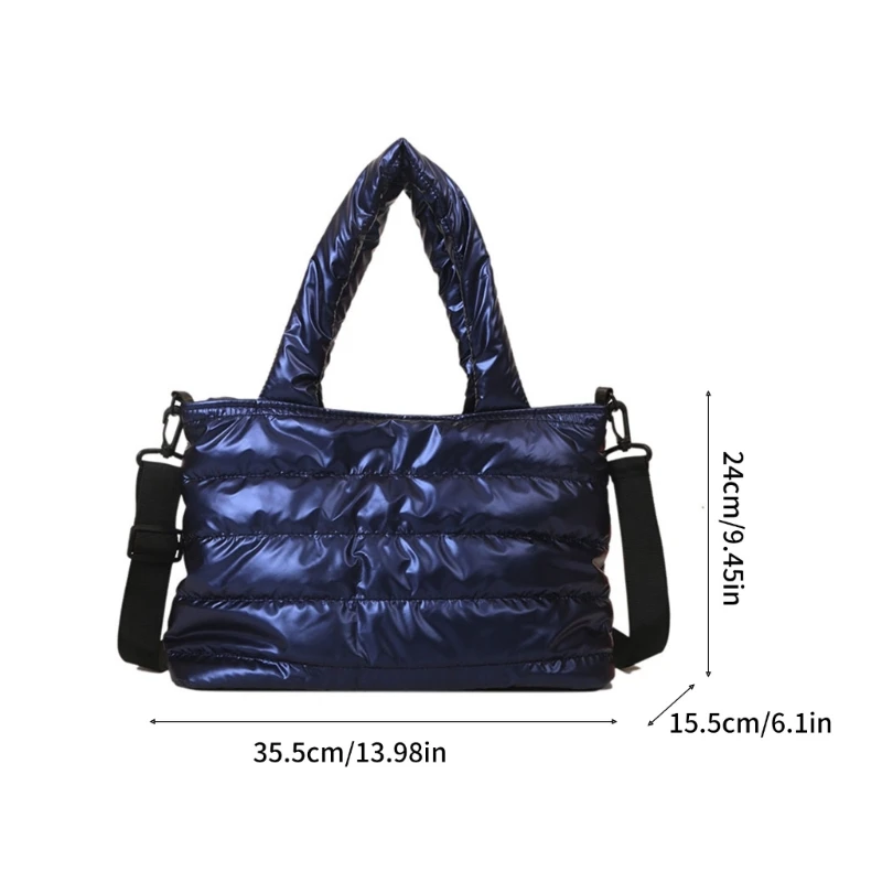 Stylish and Spacious Quilted Tote Shoulder Bag for Women Lightweight Handbag with Large Capacity 066F
