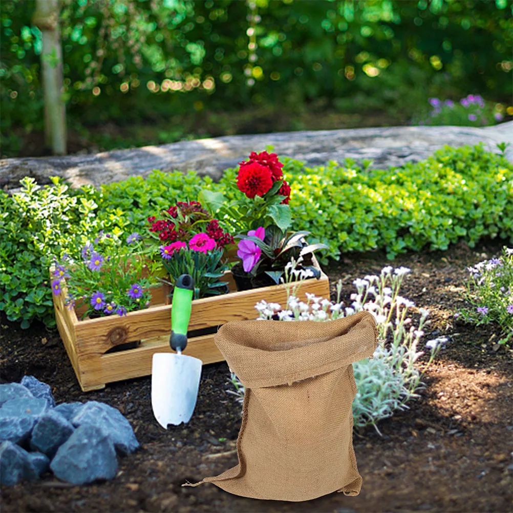 5 قطعة أكياس الرمل الثقيلة للتحكم في الفيضانات بدون رمل لتخزين المواد الغذائية أكياس الخضروات أكياس الخيش أكياس التخزين المنسوجة #1