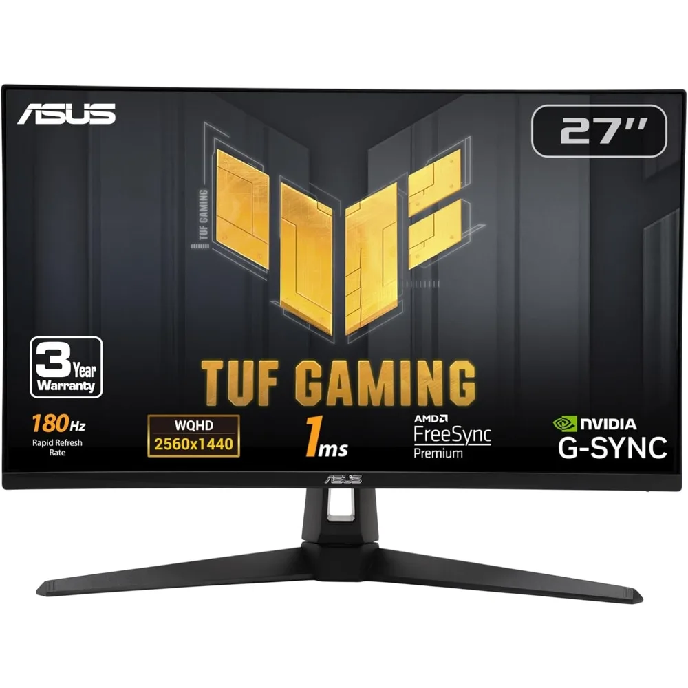 Gaming 27” 1440P HDR Monitor (VG27AQ3A) – QHD (2560 x 1440), 180Hz, 1ms, Fast IPS, 130% sRGB, Extreme Low Motion Blur