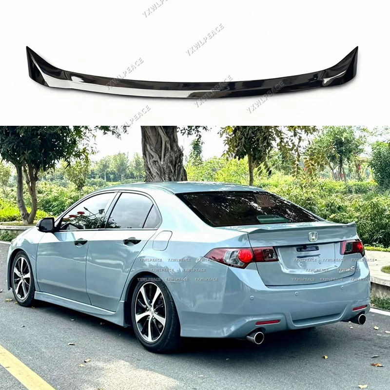 Image of Für Spirior acura TSX 2008-2014 Honda Accord Acura TSX ABS Kunststoff Material spoiler Hinten Flügel Stamm Boot Abdeckung auto Styling