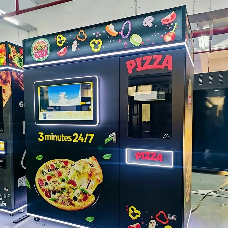 Commercial Self Service Pizza Vending Machine Automatic Pizza Maker Smart Fast Heating Equipment