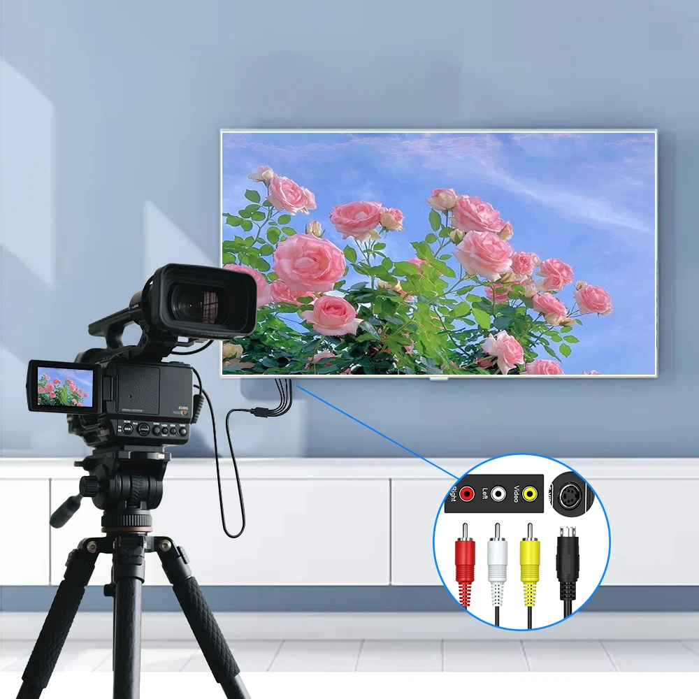ソニーカメラ用 VMC-30FS AV ケーブル 10 ピン DV コネクタから 3RCA S