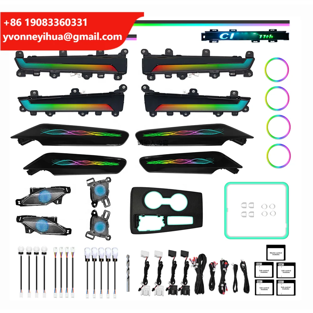 

The Best Upgrade 64 Colors Ambient Lighting Kit For Honda Civic 11th Gen 2022 2023 Interior LED Light Accessories