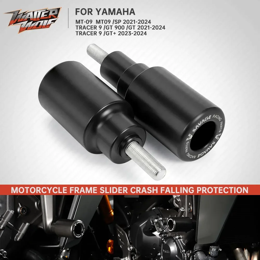 

2024 Frame Slider Crash Protector For YAMAHA MT09 MT-09 Tracer 9 900 GT 9GT+ MT 09 SP 900/GT 9/GT Bobbins Falling Protection