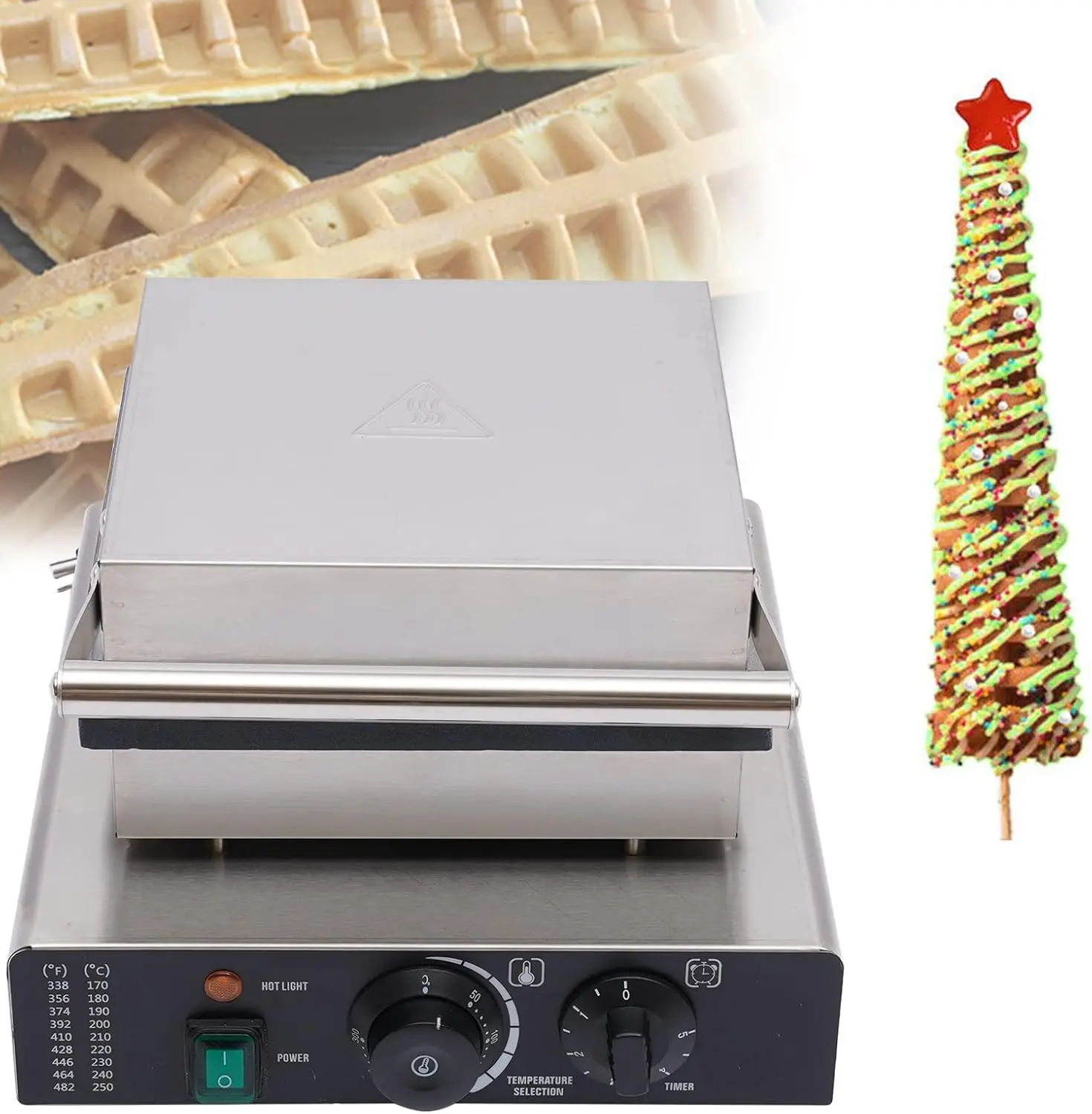 Máquina eléctrica para hacer tortitas y gofres, máquina antiadherente para panqueques, máquina para hacer muffins girada de 110v, máquina eléctrica para hacer muffins, 6 uds.