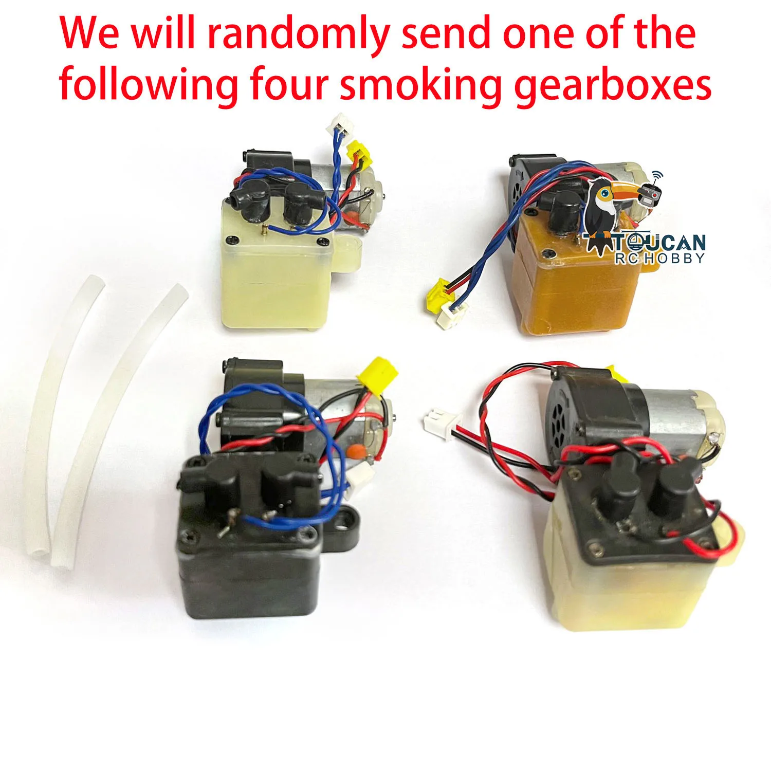 Peças rc caixa de onda de fumaça de plástico gerador de fumaça com tubo para henglong 1/16 rc tanque modelo universal peça modificação acessório