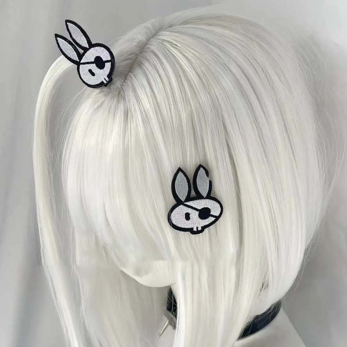 Gothic Harajuku Handmade Bunny Hair Clip Rabbit Hairpin Cute Hair Clip Punk Women Y2K Girls Lolita Cosplay Headwear