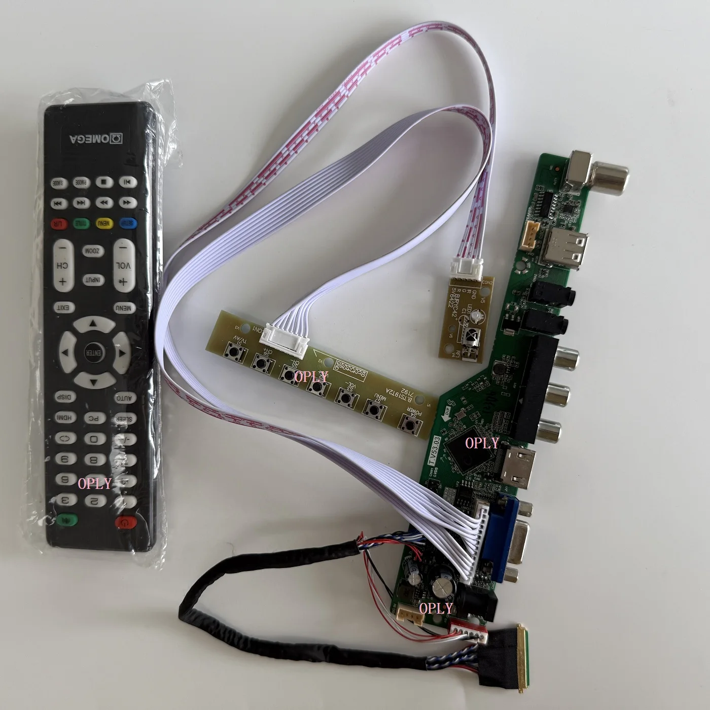 

Плата контроллера для дисплеев LP140WH4 LP140WH1 1366*768 14 дюймов, аналоговый ТВ, 40-контактный LVDS, для ноутбуков и мониторов, DIY-комплект с VGA, HDMI, AV, USB