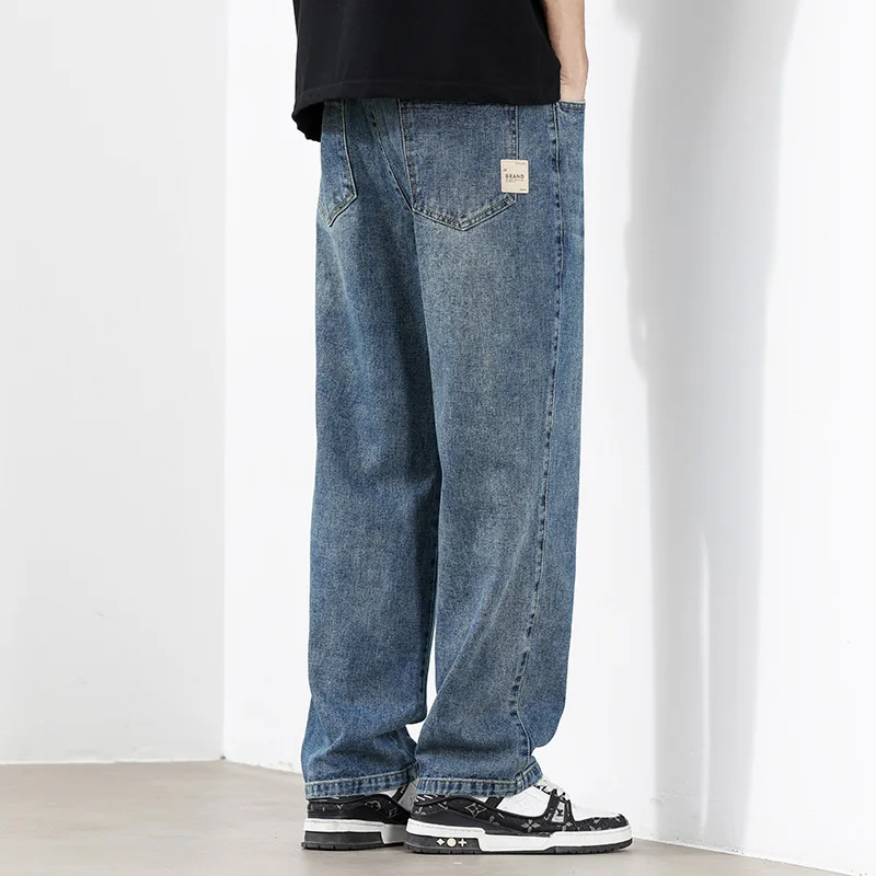2026 Spring/summer Jeans Men Straight Leg Loose Casual Pants Korean Version Trendy Versatile Trousers