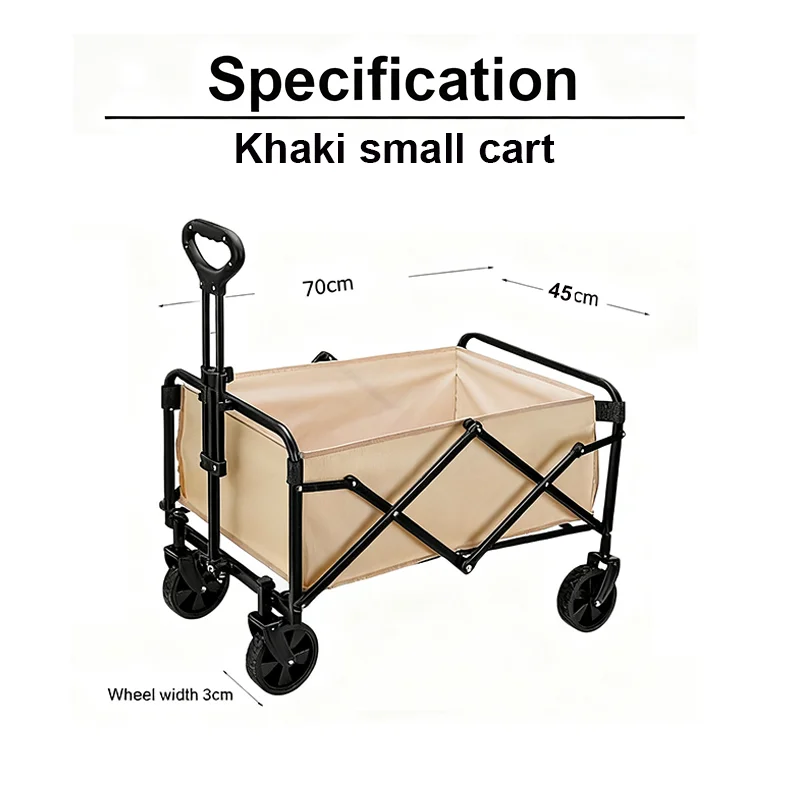 Gratis verzending Snelle multifunctionele winkelwagen Outdoor Camping Voertuig Opvouwbaar Verzamelstijl Camping Handkar Draagbare opvouwbare trolley Mobiel kraam Hot item met lokale EU-bezorging