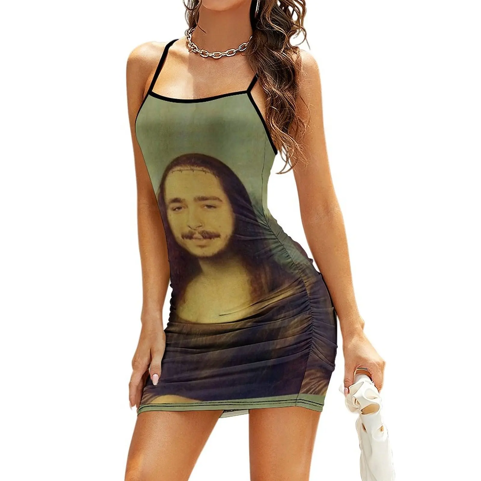 

Post Malonalisa - Funny Mona Lisa mash up Sling Dress chic and elegant woman dress chic and elegant evening dress Woman fashion
