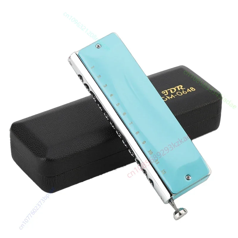 

Armónica cromática JDR GM-0648, 12 agujeros, órgano bucal, instrumento profesional, amantes del arpa, Instrumentos de música