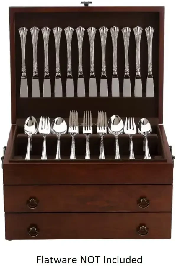 Reed & Barton 43M Bristol  Mahogany Flatware Chest,Brown