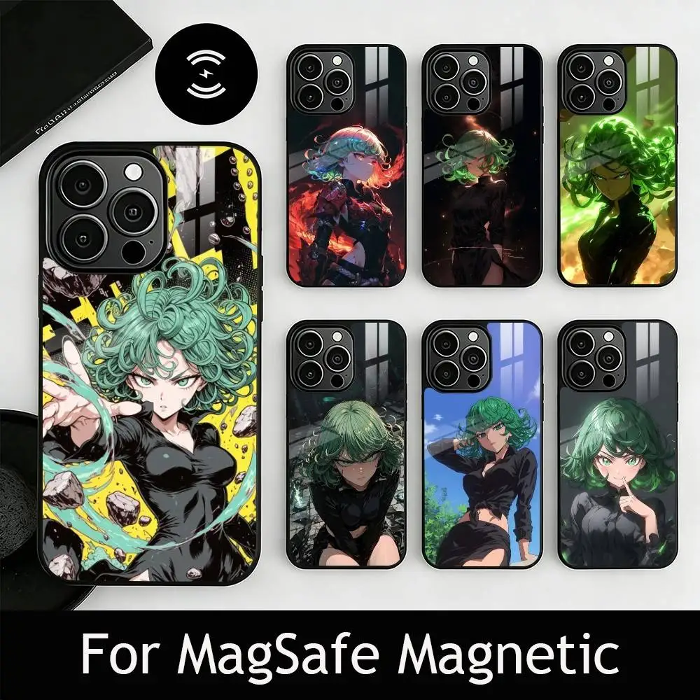 

O-One-Punch M-Man T-Tatsumaki Phone Case For iPhone17,16,15,14,13,12,11 Plus,Pro Magnetic with Magsafe Wireless Charging