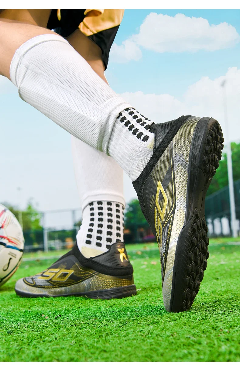 Herren Original Fußballschuhe Hochwertige Atmungsaktive Ultraleichte Profi-Fußballschuhe für Spielfeld und Training – Detail 32