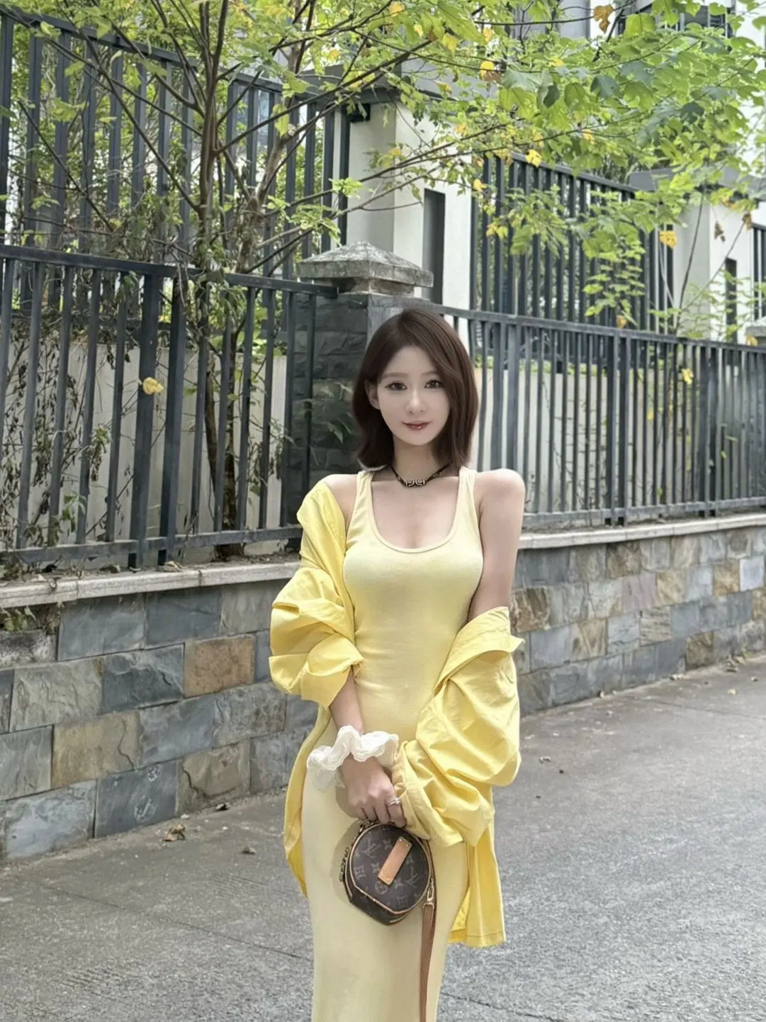 

Elegant Yellow Strapless Dress Women's Summer 2026 New Long Sleeve Shirt Jacket Set High Waist Breathable Casual Commute Style