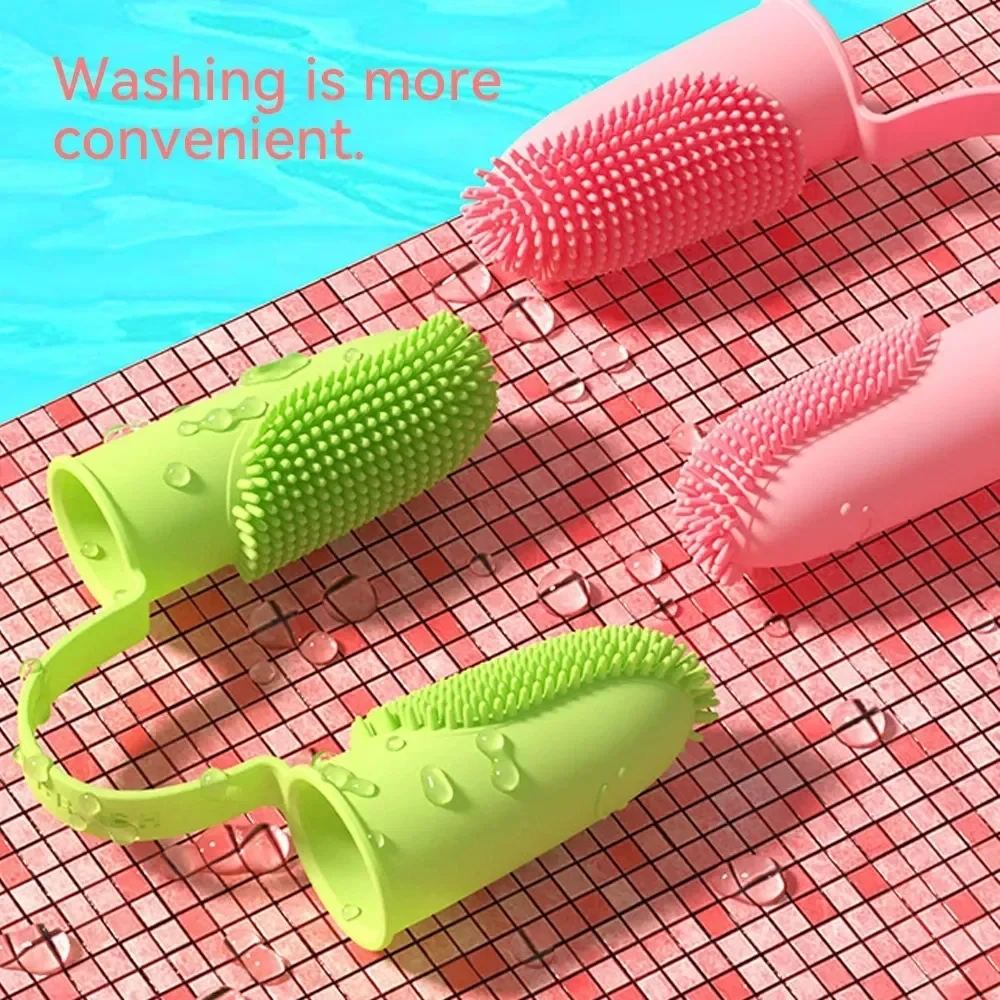 Pet two-finger toothbrush dog cat pet supplies teeth cleaning finger set oral cleaning tools Pet two-finger toothbrush dog cat p