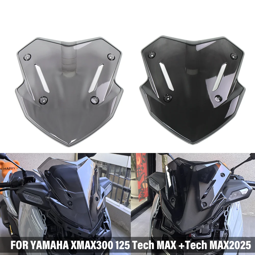 

Motorcycle Front WindScreen WindShield Viser Visor Deflector FOR YAMAHA X-MAX 125 250 300 Tech MAX Tech MAX+ 2025 Sport Screen