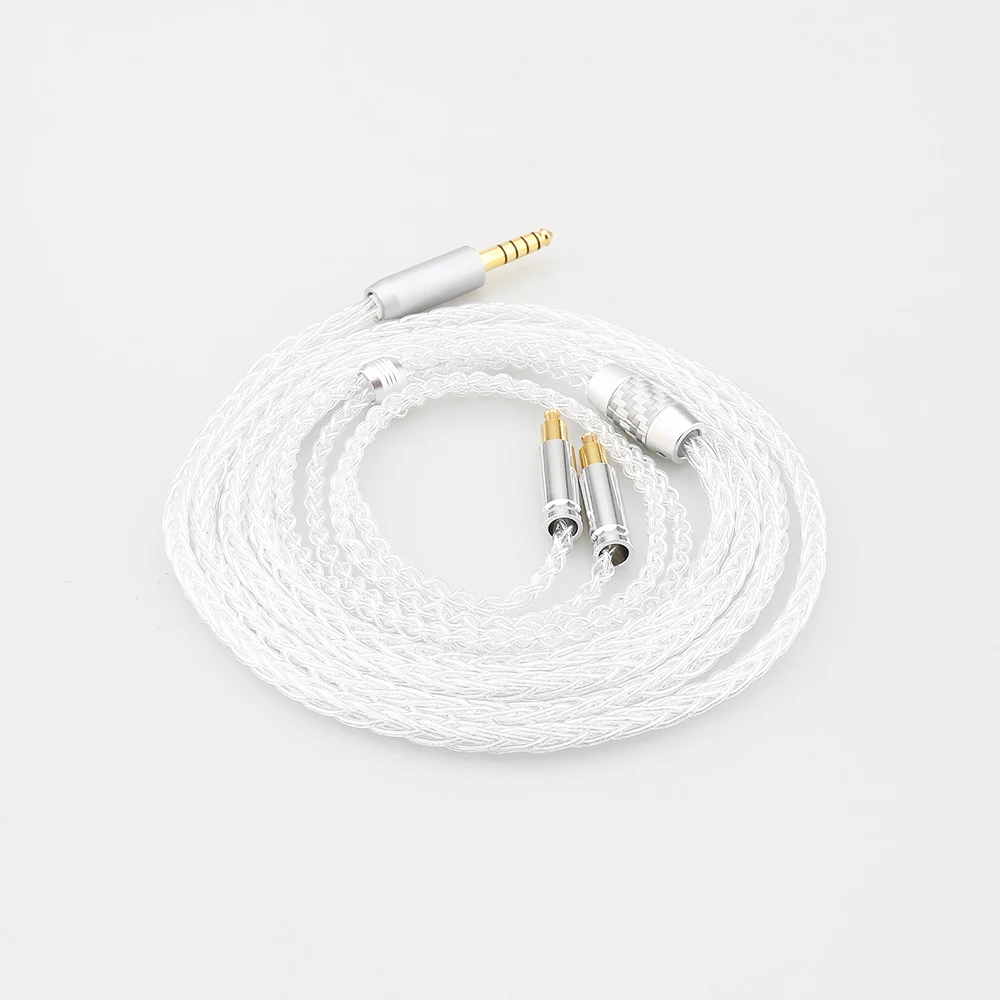 HIFI 8 Core 99% 7n Pure Silver Earphone Cable For ATH-ADX5000 ATH-MSR7b 770H 990H A2DC Headphone