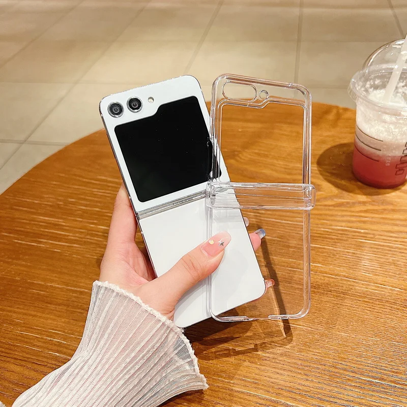 Klare Handyhülle für Samsung Galaxy Z Flip 8 7 FE 6 5 4 3 5G Stoßfeste, faltbare, transparente, harte Schutzhülle für Samsung Z Flip8 Flip6 – Detail 8