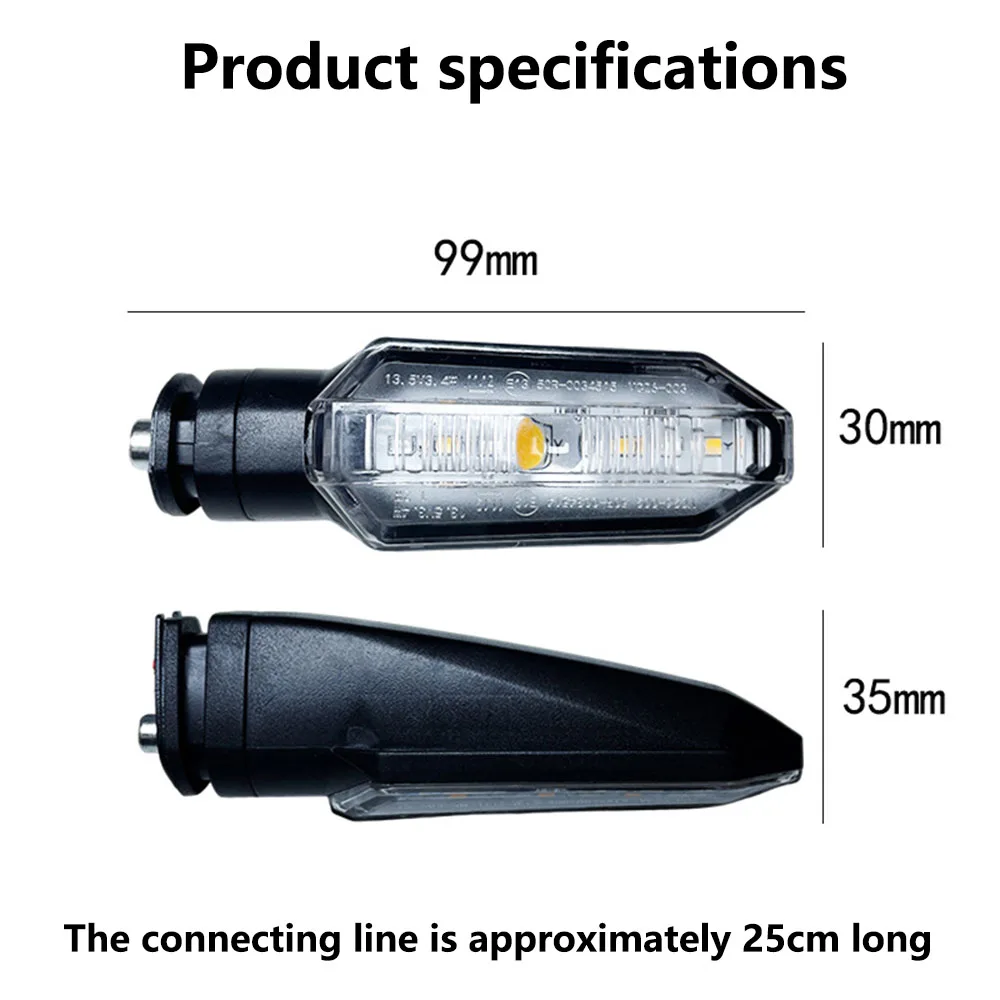 For Honda Motorcycle LED Flowing Turn Signal Daytime Running Light Two Color for 12V Honda Special Car Modification Turn Signal