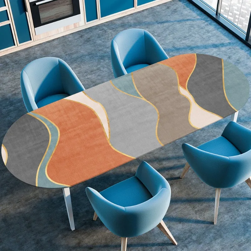 Oval Tablecloth, Waterproof, Oil-proof, No-wash, Heat-resistant Table Tablecloth, Hotel and Household Table Mat Tablecloth