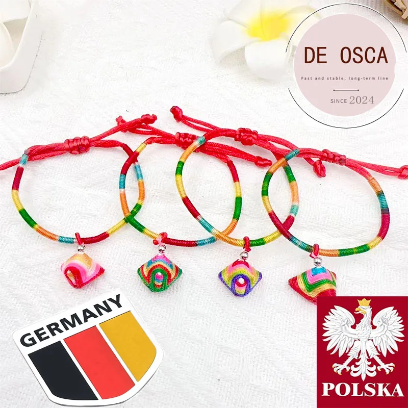 12m Clines colorful rope bracelet Europe Poland 8-line hand-woven bracelet Europe icam -Himmel 8 Zeilen handmade oscams polska