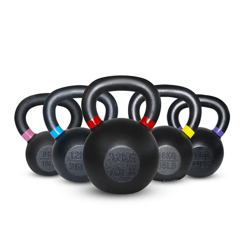 Powder Coated Kettlebell Set Cast Iron Kettlebell With Color Circle Wholesale Kettlebell
