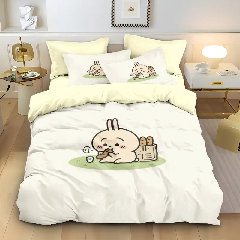 

Kawaii Chiikawa Quilt Cover Bedding Set Cartoon Cute Soft Breathable 3 4 Piece for Student Dormitory Lightweight Gift 2026 New