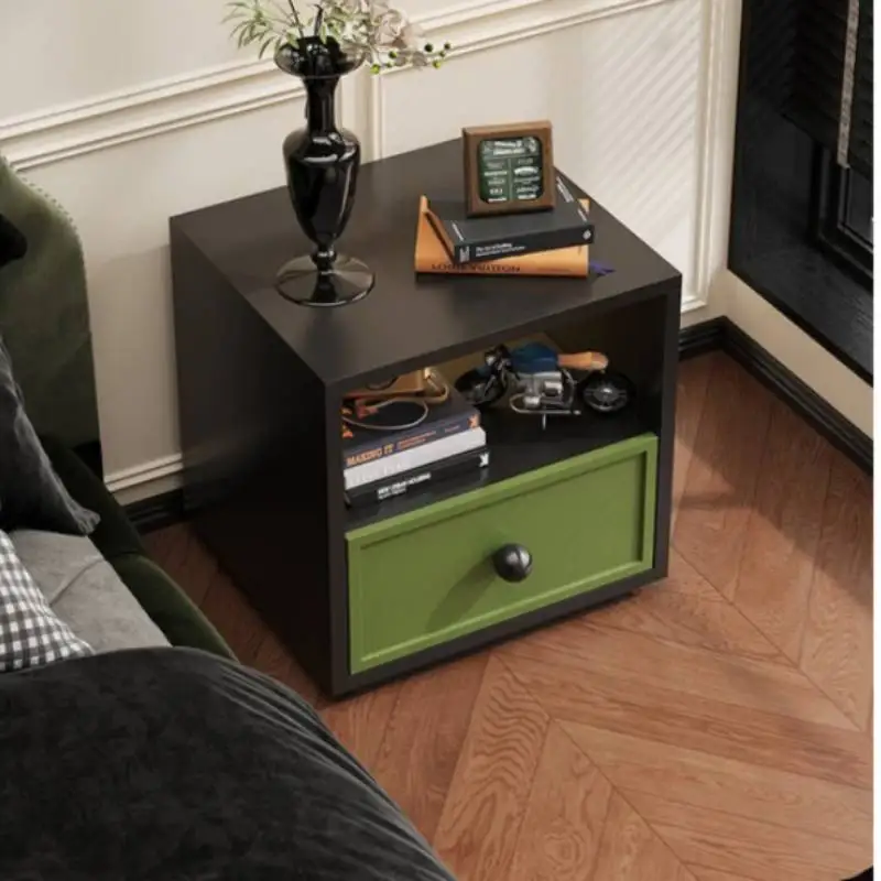 

Nordic Aesthetic Nightstand Indian Japanese Wooden Girls Bedside Table Dressers Organizer Mesita De Noche Dormitorio Furniture