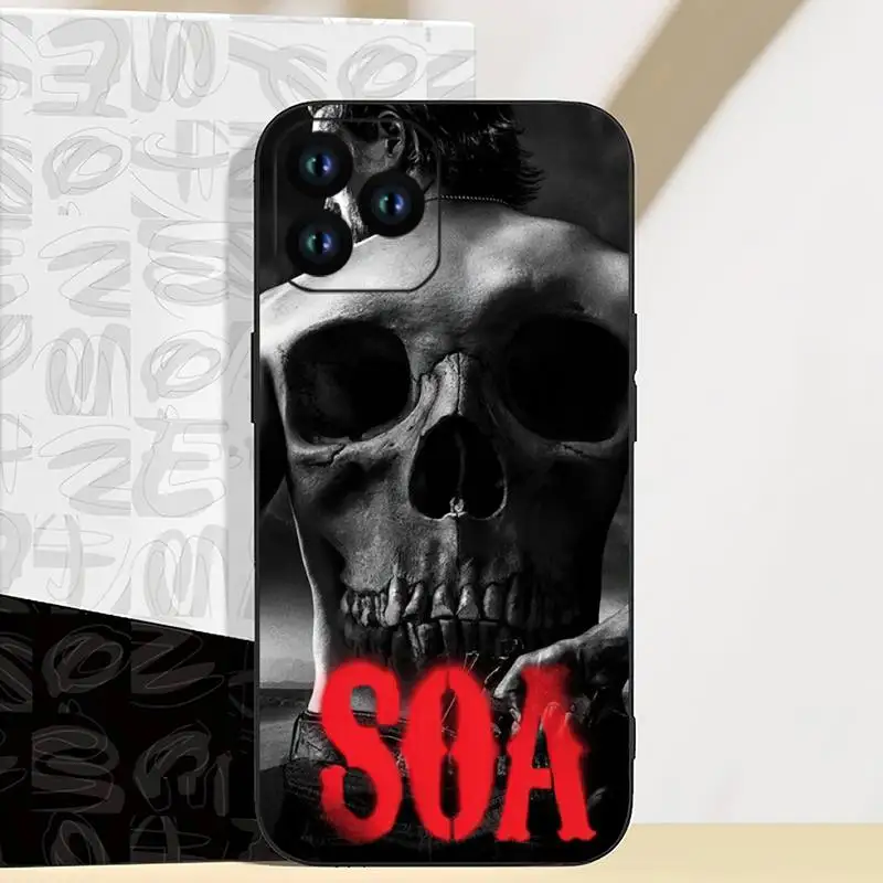 Custodia per telefono American TV Sons of Anarchy per iPhone 11 12 13 14 Mini Pro XS Max XS Plus XR Shell