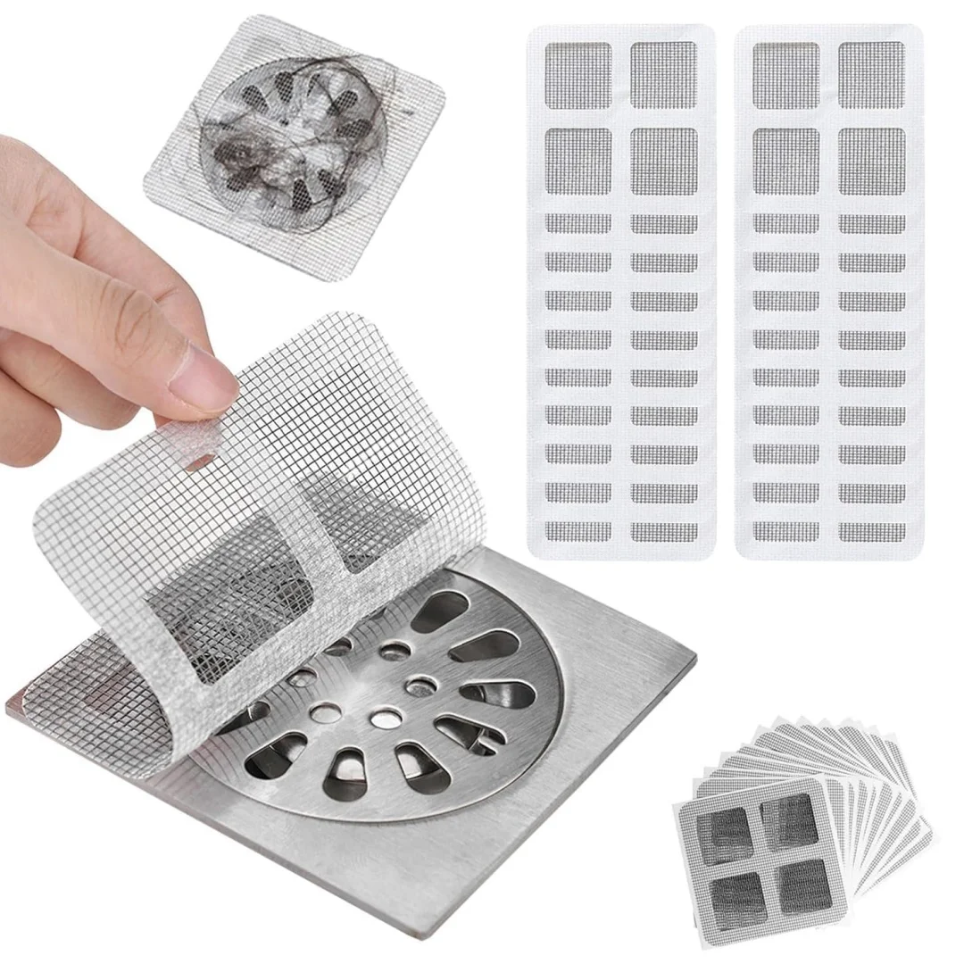 Disposable shower drainage net cover, bathroom shower drainage protector, filter screen for bathroom laundry, kitchen sink