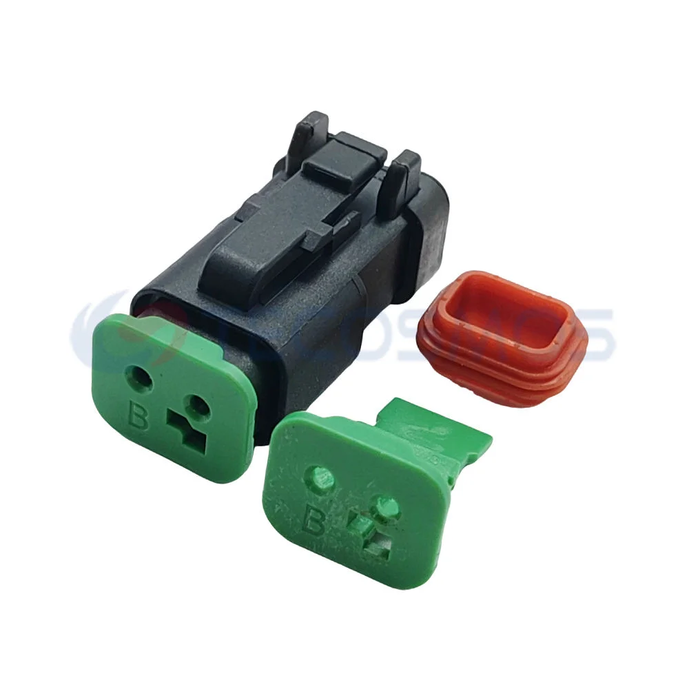 1/5/10 PCS 2 Pin Excavating Machinery Heavy Industry Machinery Headlight Boom Light Wire Harness Plug  DT06-2S-E004 DT04-2P-E005