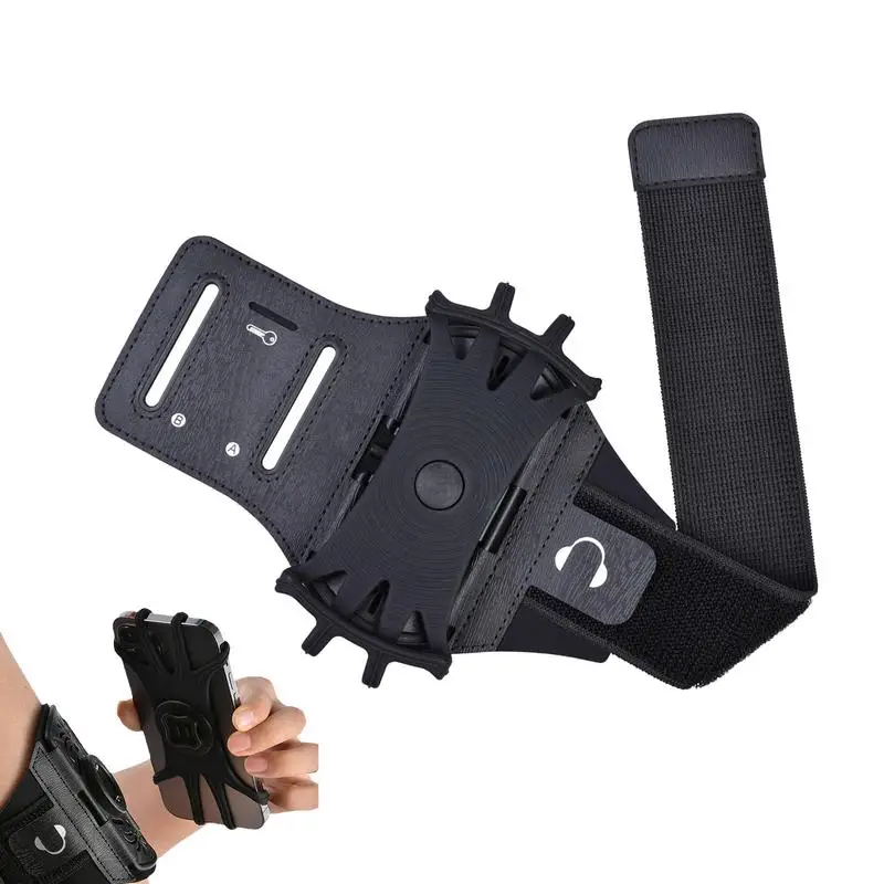 Running Arm Band Armband Cell Phone Holder 360 Degree Rotating Elastic Phone Wristband Workout Phone Holder Fits Most 4 To 7