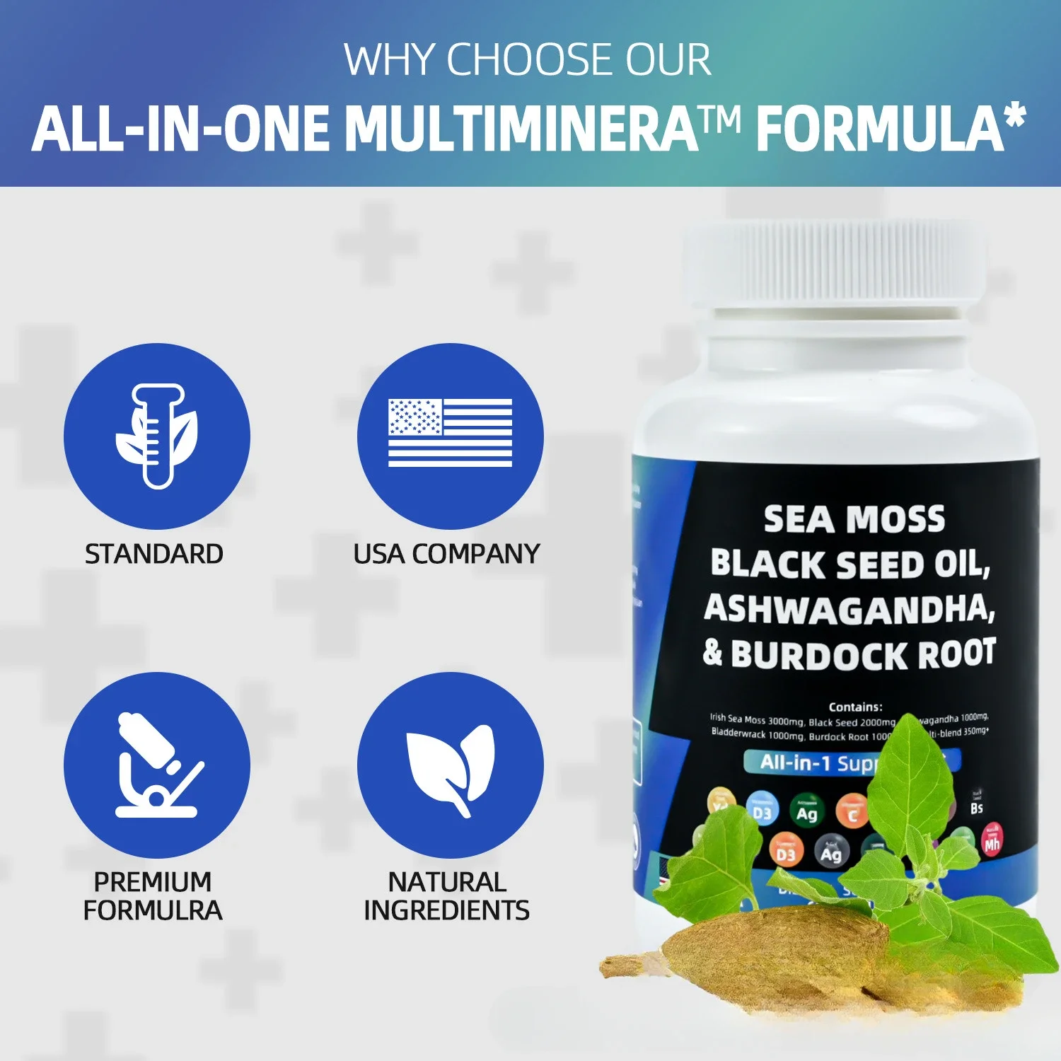 

60 seaweed capsules supplement nutrition increase satiety improve immunity and serve as health food