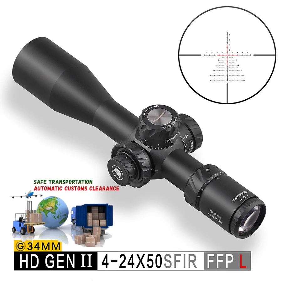 

Discovery Opt-HD Gen II 4-24x50sfir FFP L Outdoor Telescope High-Definition Zoom Optical Device for Outdoor Use