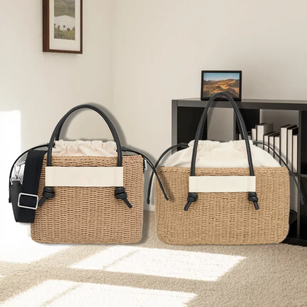 

2025 classic style hot woven bag, can be worn crossbody, fashionable holiday style, 2 styles available, holiday gift women's bag