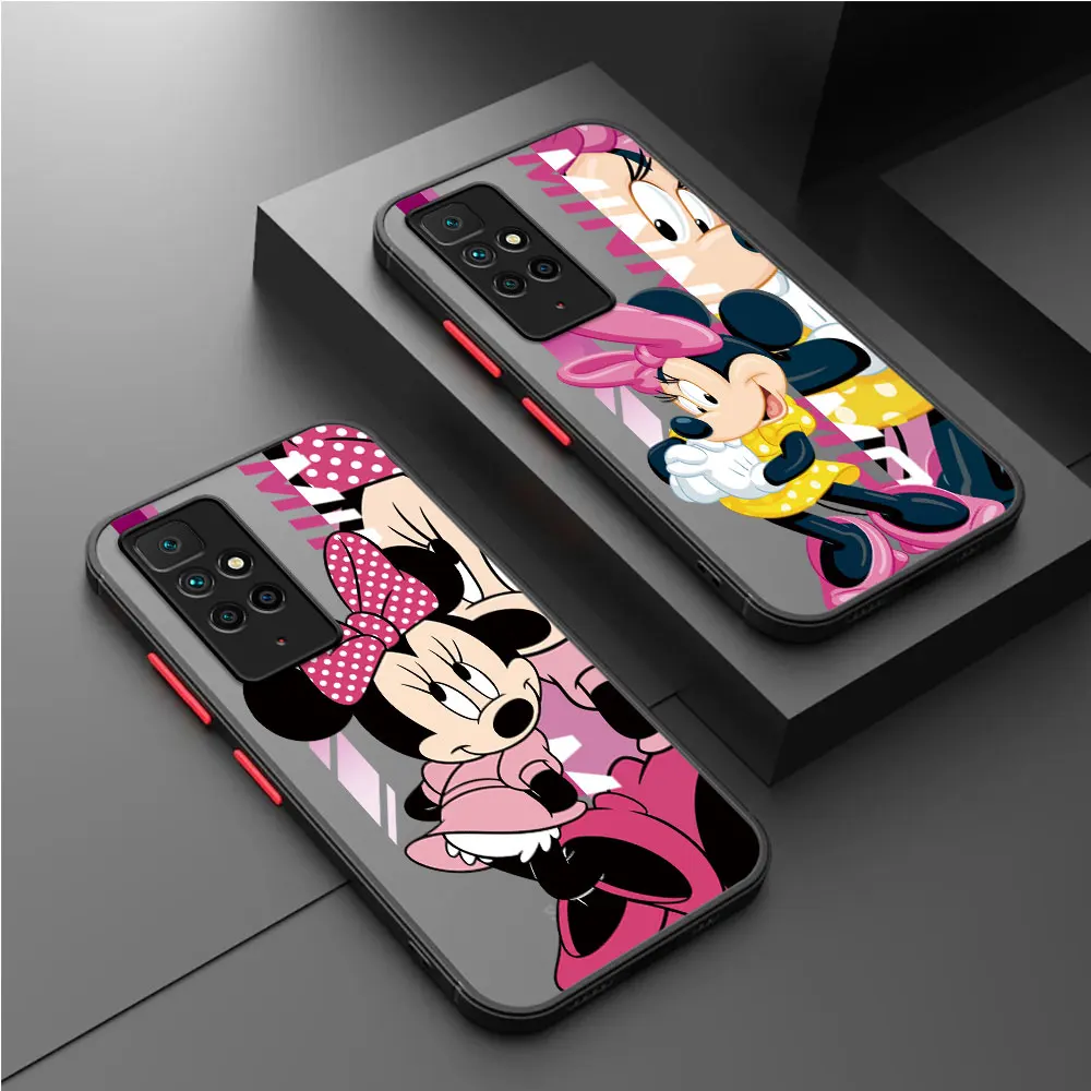 

Disney Minnie Mouse Frosted Case For Xiaomi Redmi Note 11 10 Pro 9 10S 11S 8 K40 7 10C 9T 9A 9C 12S 12C 8T Back Phone Cover Capa