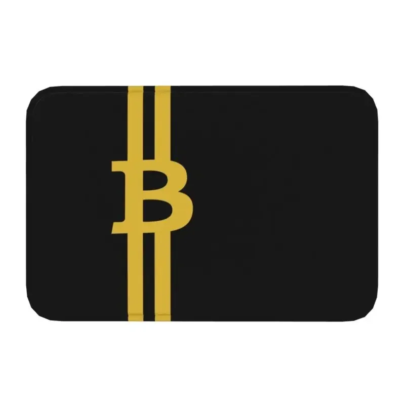 Blockchain Digital Currency Bitcoin Doormat Mat Anti-Slip BTC Cryptocurrency Kitchen Bathroom Toilet Rug Carpet 40*60cm