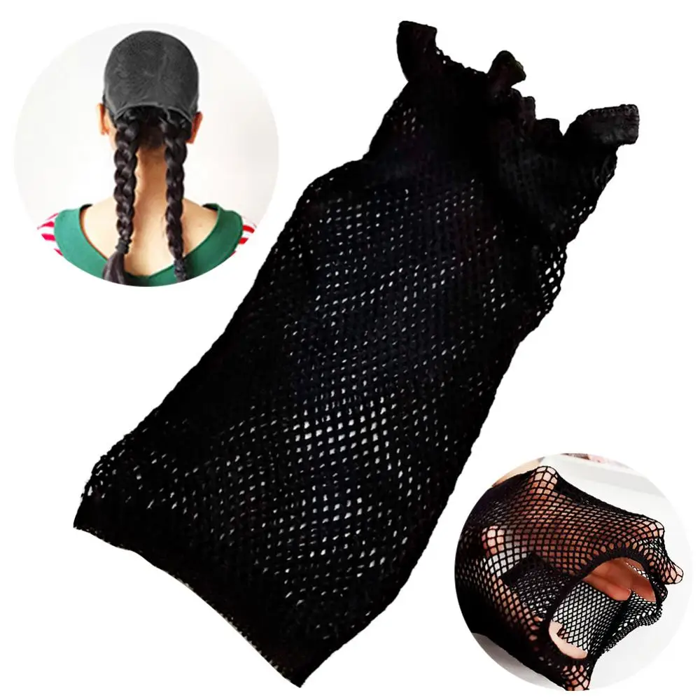 

5 шт., 15 см, длинная эластичная подкладка для парика, сетчатая шапка для волос, черная сетчатая шапка для парика, тканые шапки с подкладкой, аксессуары для шиньонов